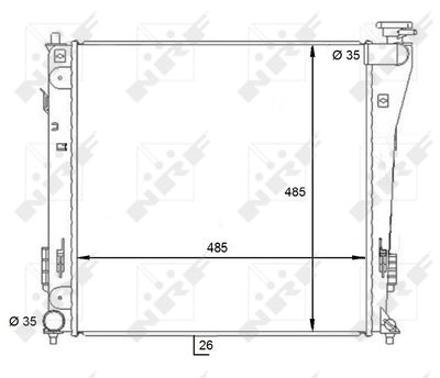 Radiator, engine cooling NRF 59086