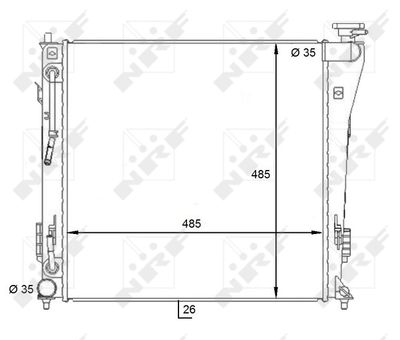 Radiator, engine cooling NRF 59087