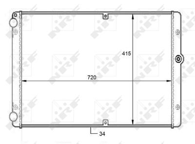 Radiator, engine cooling NRF 59088