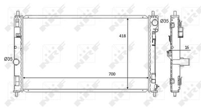 Radiator, engine cooling NRF 59089