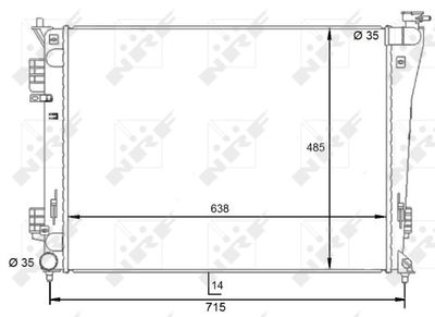 Radiator, engine cooling NRF 59092