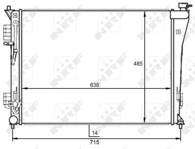 Radiator, engine cooling NRF 59097