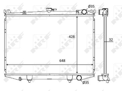Radiator, engine cooling NRF 59114