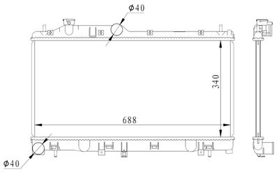 Radiator, engine cooling NRF 59116