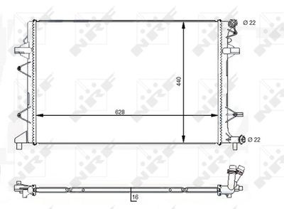 Radiator, engine cooling NRF 59118