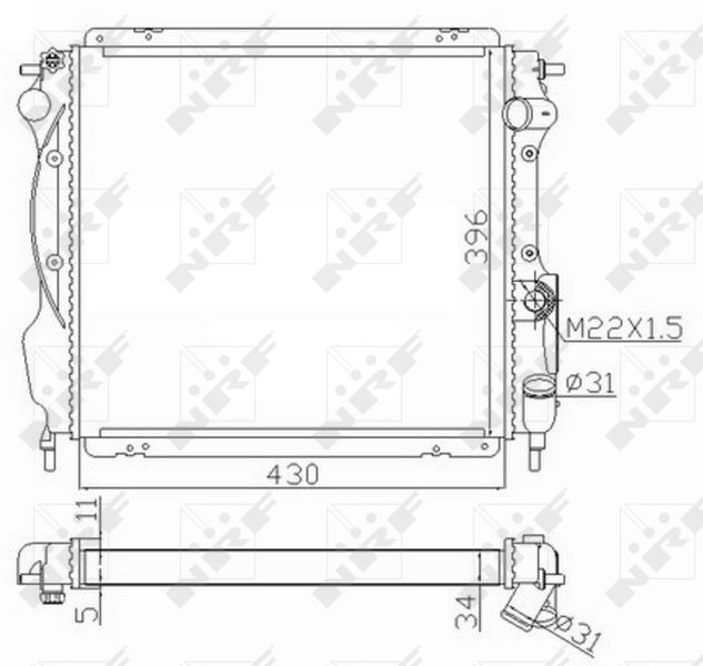 NRF 59121 Radiator, engine cooling