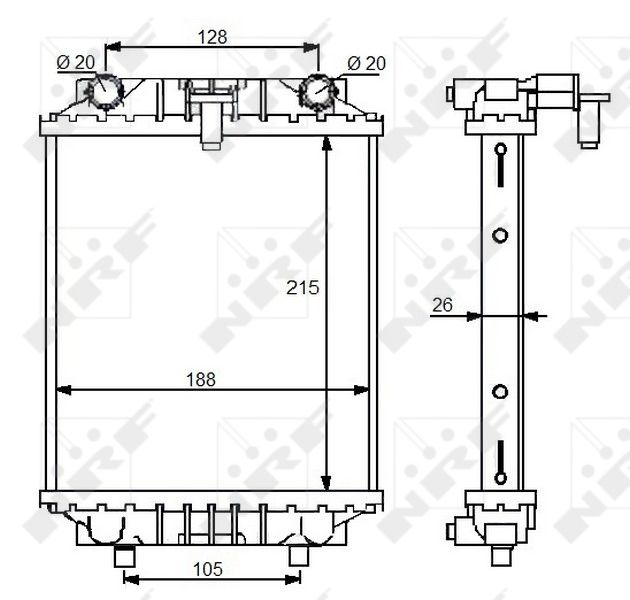 NRF 59125 Radiator, engine cooling