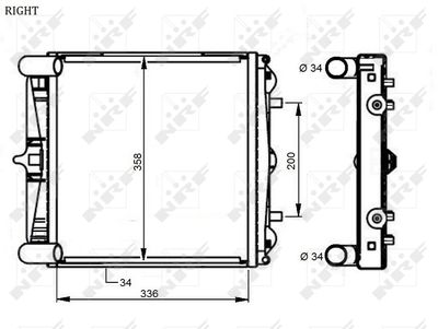 Radiator, engine cooling NRF 59131