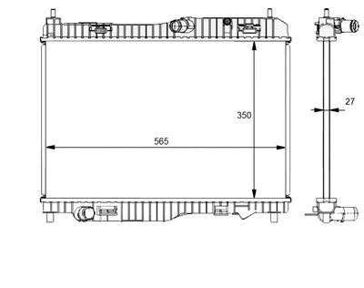 Radiator, engine cooling NRF 59134