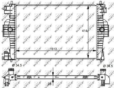 Radiator, engine cooling NRF 59139
