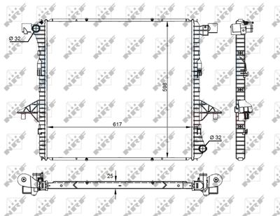Radiator, engine cooling NRF 59145A
