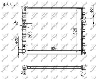 Radiator, engine cooling NRF 59147