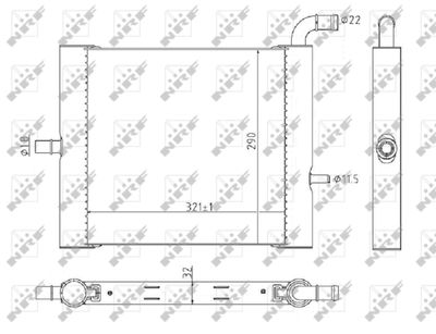 Radiator, engine cooling NRF 59176