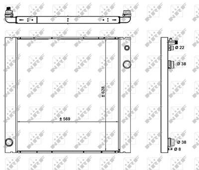 Radiator, engine cooling NRF 59182
