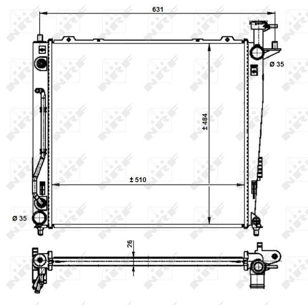 NRF 59201 Radiator, engine cooling