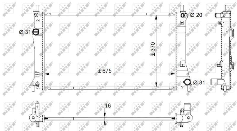 NRF 59205 Radiator, engine cooling
