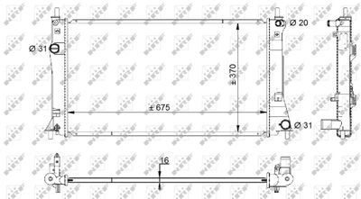 Radiator, engine cooling NRF 59205