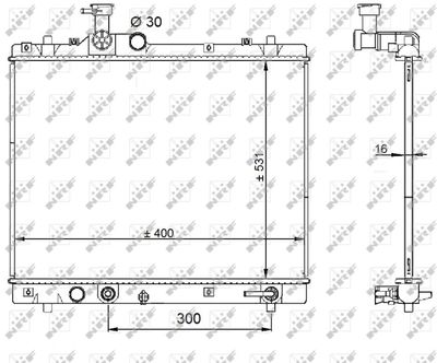 Radiator, engine cooling NRF 59208