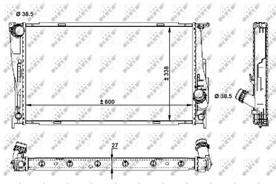 Radiator, engine cooling NRF 59210