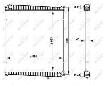 Radiator, engine cooling NRF 59212