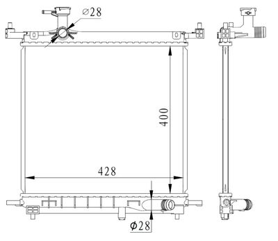 Radiator, engine cooling NRF 59223