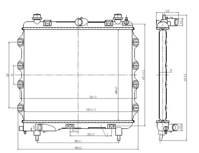 Radiator, engine cooling NRF 59259