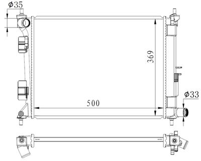 Radiator, engine cooling NRF 59263