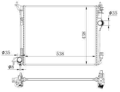 Radiator, engine cooling NRF 59270
