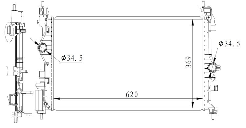 NRF 59272 Radiator, engine cooling