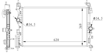 Radiator, engine cooling NRF 59272
