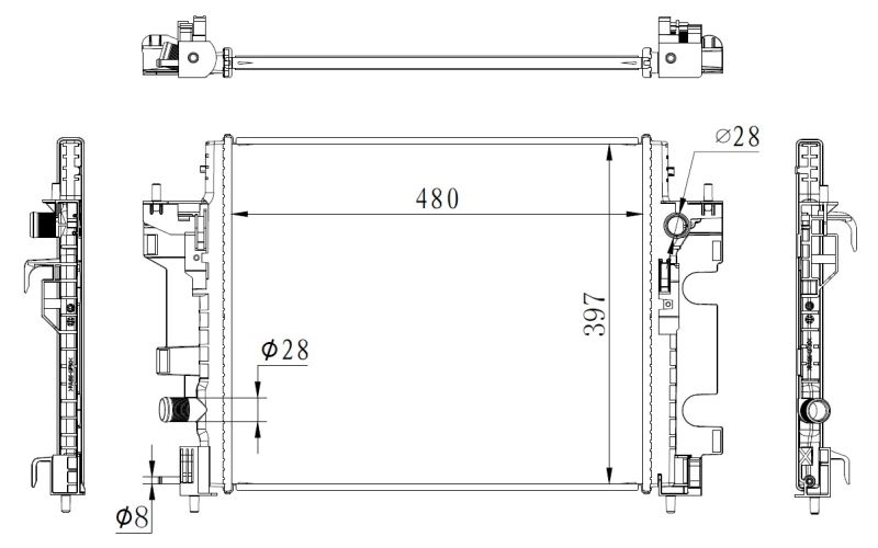 NRF 59274 Radiator, engine cooling