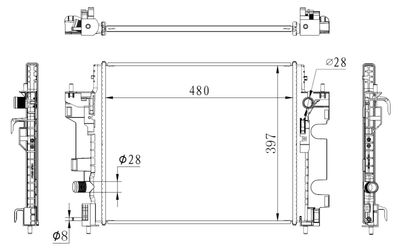 Radiator, engine cooling NRF 59274