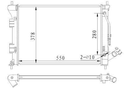 Radiator, engine cooling NRF 59292