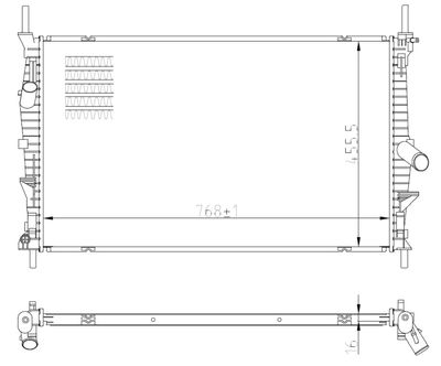 Radiator, engine cooling NRF 59293