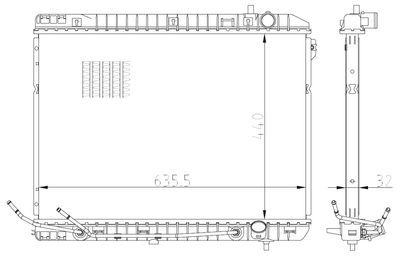 Radiator, engine cooling NRF 59297