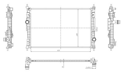 Radiator, engine cooling NRF 59302