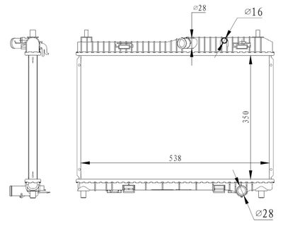 Radiator, engine cooling NRF 59317