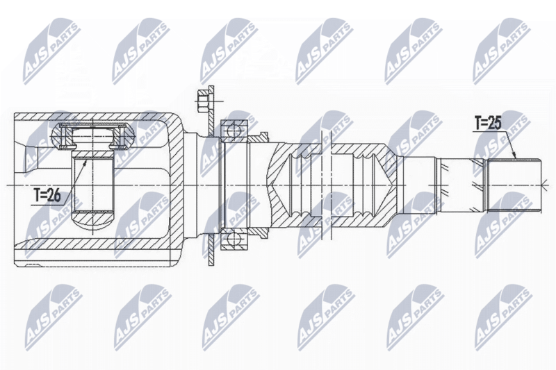 NTY NPW-AR-009 Joint Kit, drive shaft