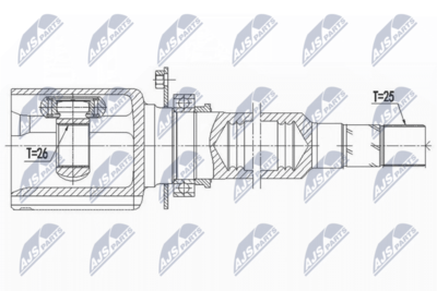 Joint Kit, drive shaft NTY NPW-AR-009