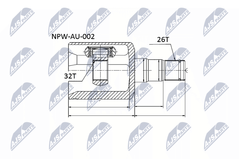 NTY NPW-AU-002 Joint Kit, drive shaft