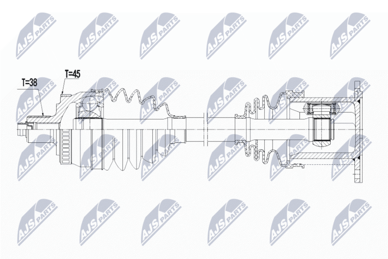 NTY NPW-AU-029 Drive Shaft