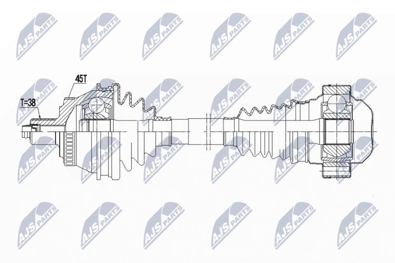 NTY NPW-AU-048 Drive Shaft
