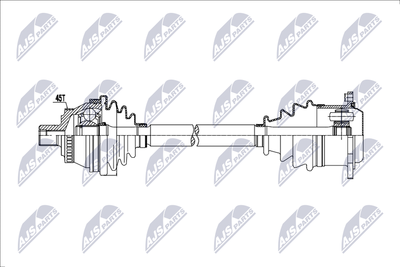 Drive Shaft NTY NPW-AU-091