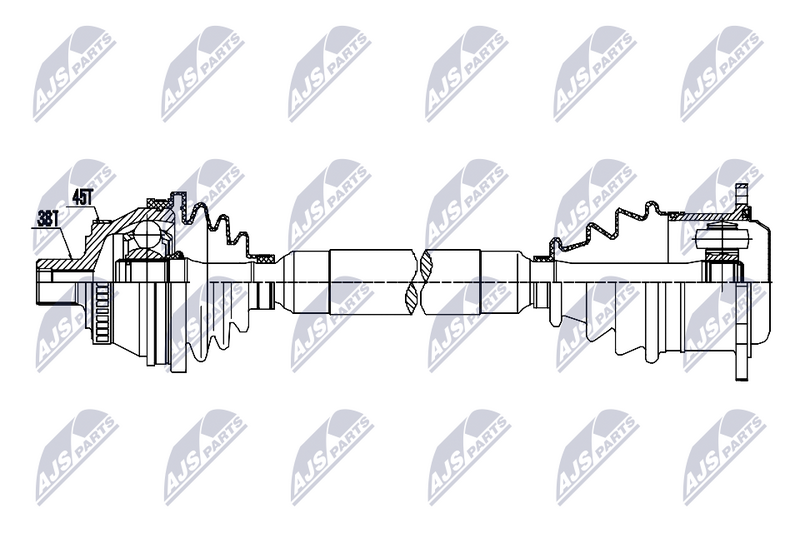 NTY NPW-AU-093 Drive Shaft