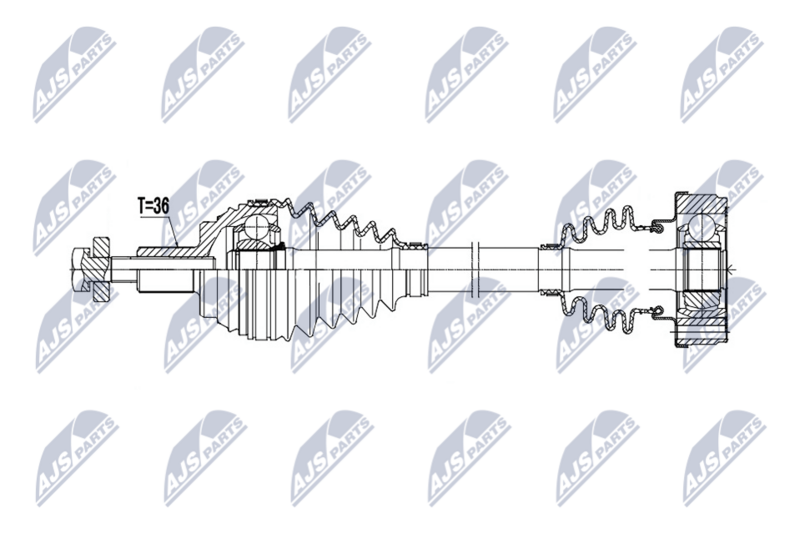 NTY NPW-AU-106 Drive Shaft