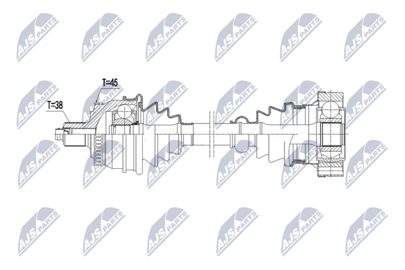 NTY NPW-AU-108 Drive Shaft
