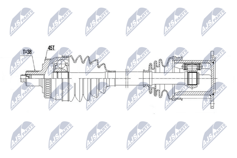 NTY NPW-AU-113 Drive Shaft