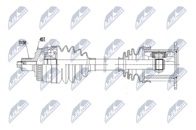 Drive Shaft NTY NPW-AU-113