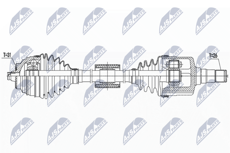 NTY NPW-BM-187 Drive Shaft