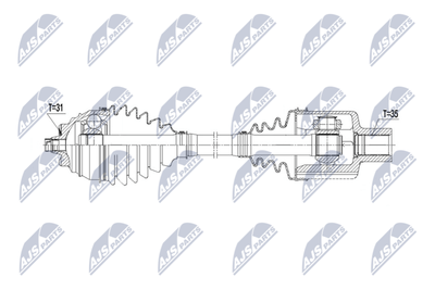 Drive Shaft NTY NPW-BM-253